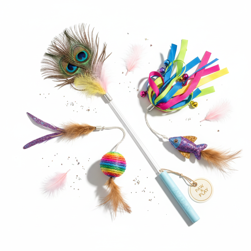 Cat Wand Toy Set